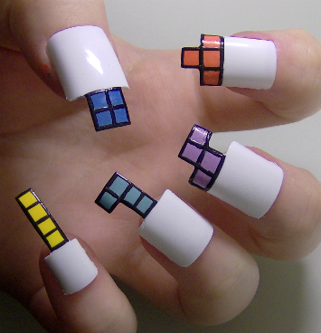 Tetris nails are Tetris.