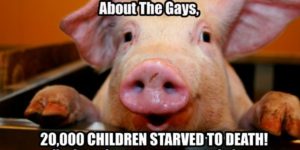 The atheist pig.