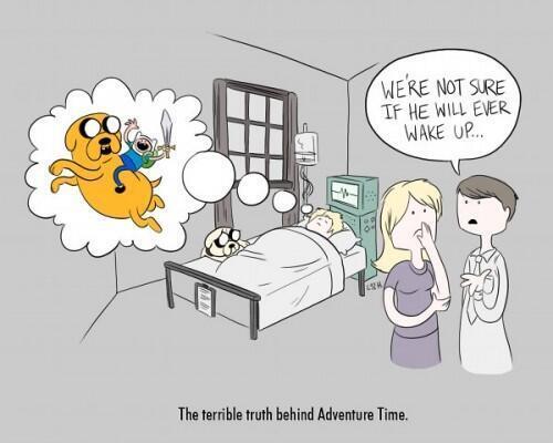 The terrible truth behind Adventure Time.