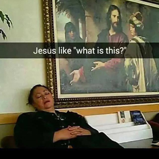When you fall asleep in church