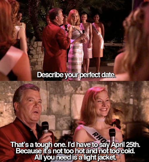 Describe your perfect date.