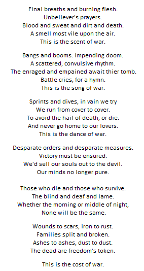 A warrior's song.