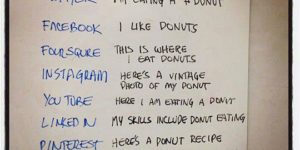 Social media and donuts.