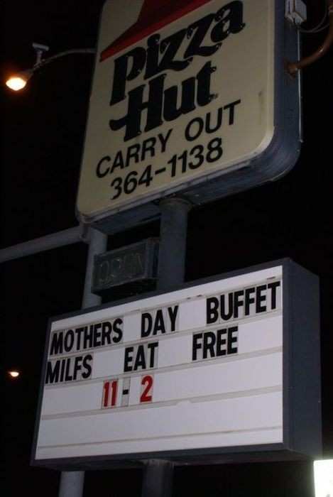 MILFS eat for free.