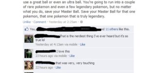 Love is a lot like Pokemon.