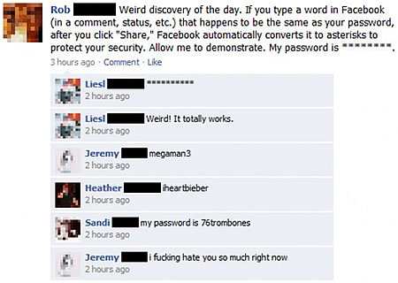 Facebook security.