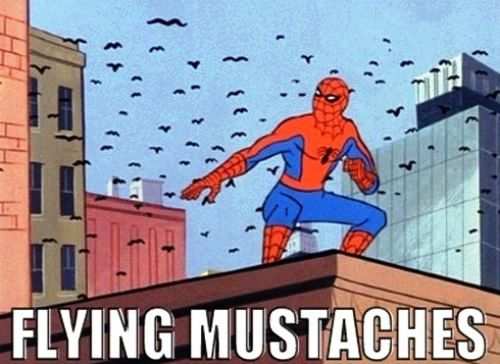 Flying mustaches!