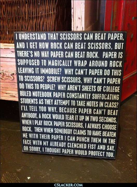 Rock, paper, scissors!