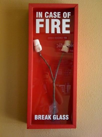 In case of fire.