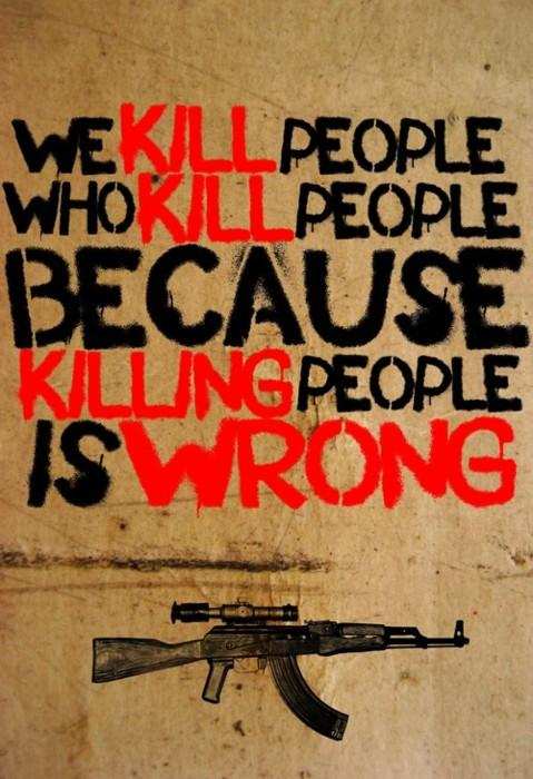 Killing people is wrong.