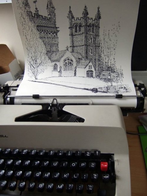 Typewriter art.