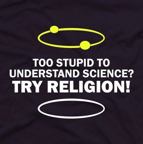 Science vs. religion.