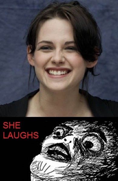 She laughs?!