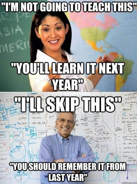 Scumbag teachers...