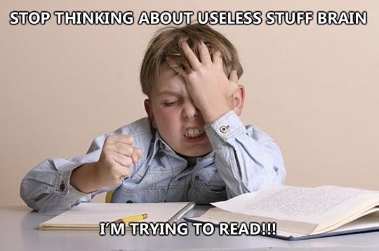 I'm trying to read!