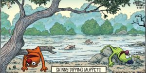 Skinny dipping muppets.