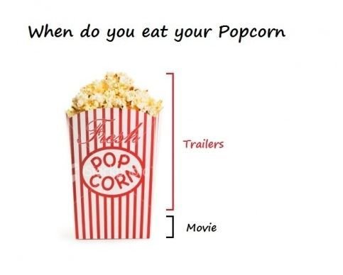 When do you eat your popcorn?