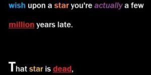 That star is dead…