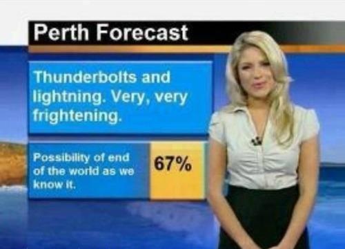 My kind of forecast.
