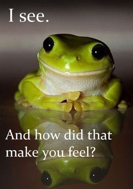 Therapy frog is therapeutic.