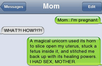 Mom... I'm pregnant.