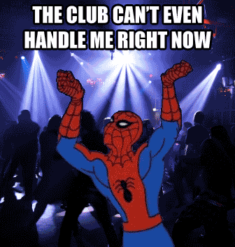 When Spiderman goes clubbing...