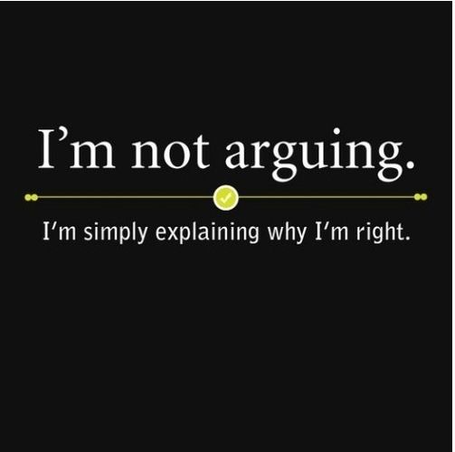 I'm not arguing...