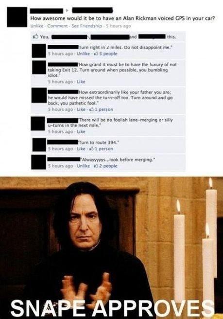 Snape approves.