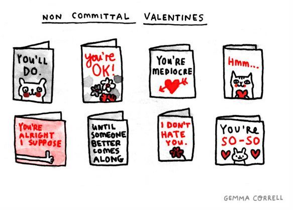 Non committal Valentines.