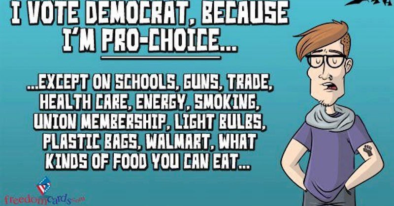 I vote democrat