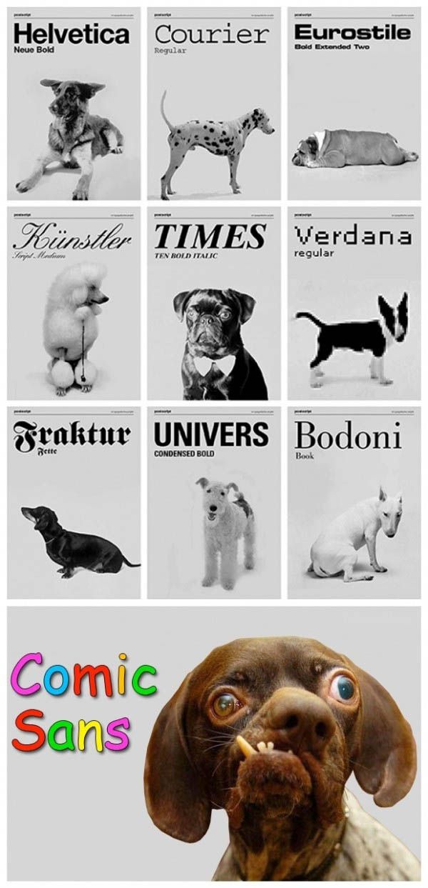 If fonts were dogs.