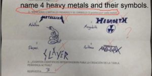 Name four heavy metals and their symbols.