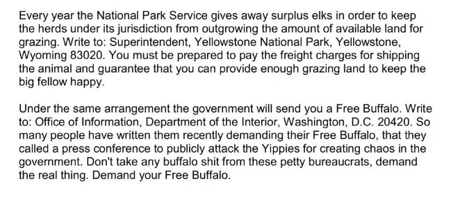 Click here to claim your free government issued buffalo!