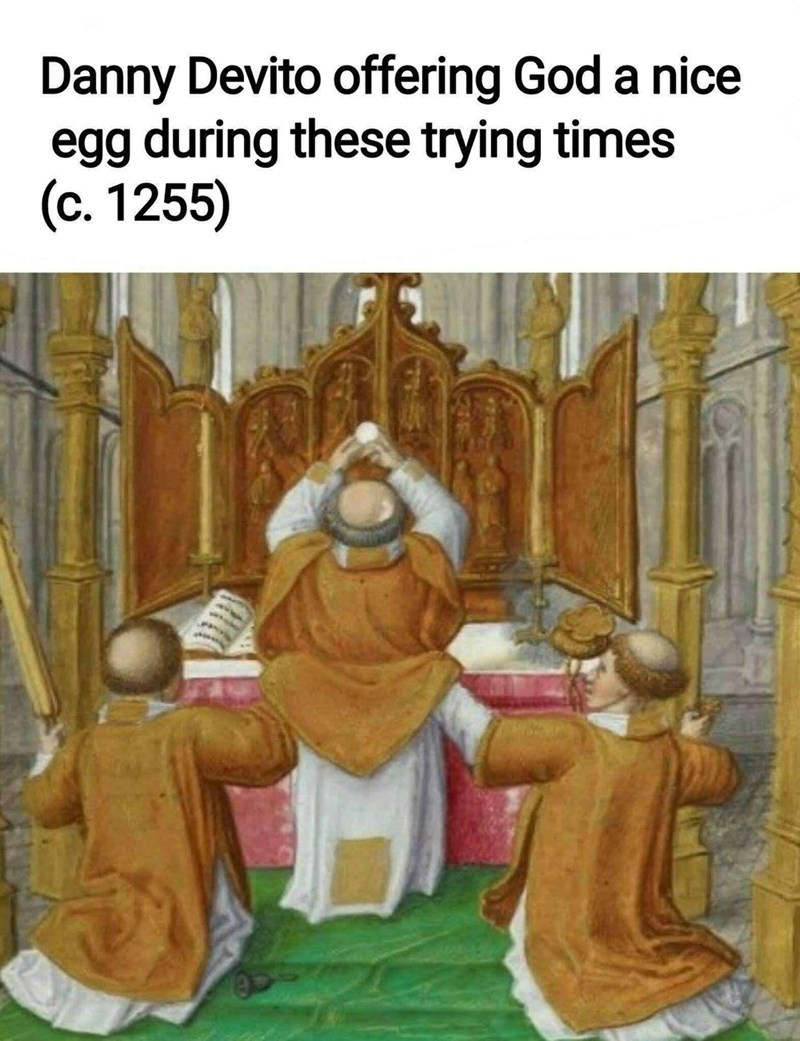 would you like an egg in these trying times, god?