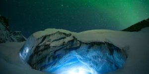 Glacier Ice Cave + Northern Lights = Amazeballs