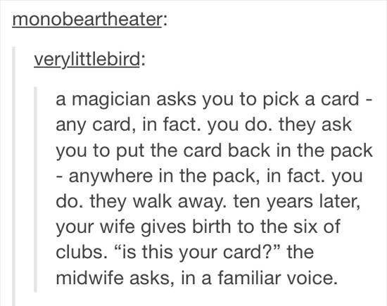 I'm not a big fan of magic..