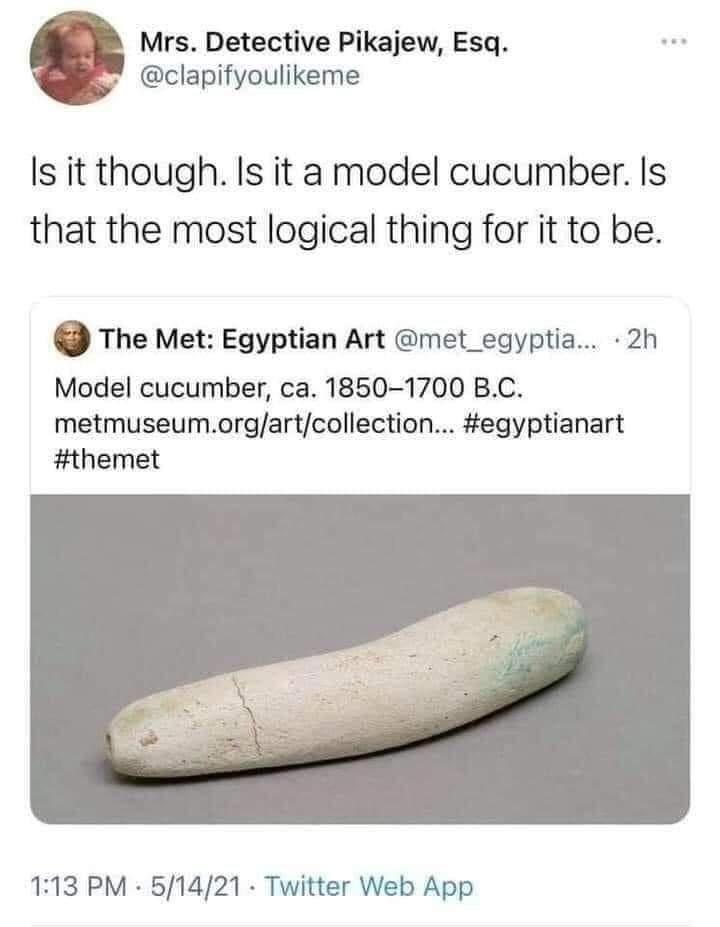 obviously a cucumber