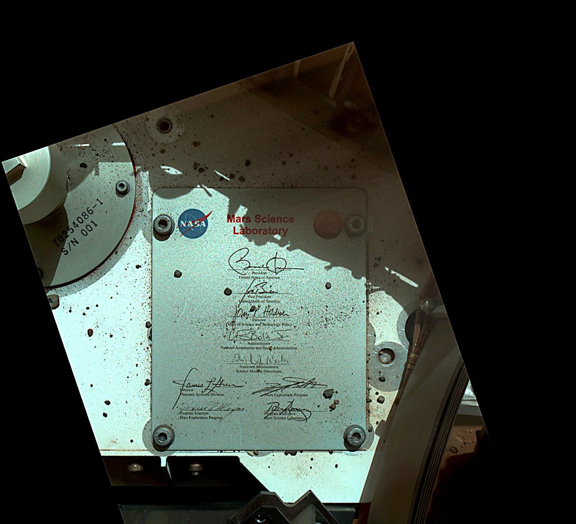 Let's not forget Curiosity is cruising around Mars with Obama's autograph