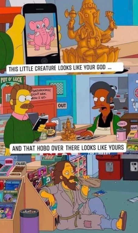Apu is not interested in any your garbage.
