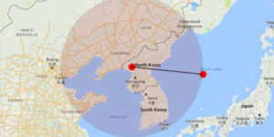 Range of North Korea’s latest missile test.