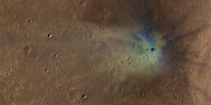 The newest impact cater on the surface of Mars is pretty.