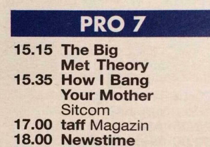 when TV listing go rogue