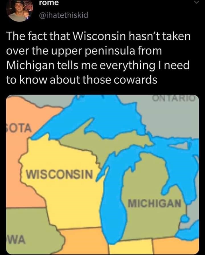 There's no cheese in the upper peninsula. That's the reason.