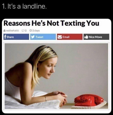 2. it's a landline