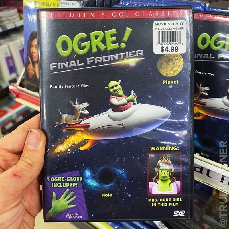 wait, mrs. ogre what now in the film? spoiler alert