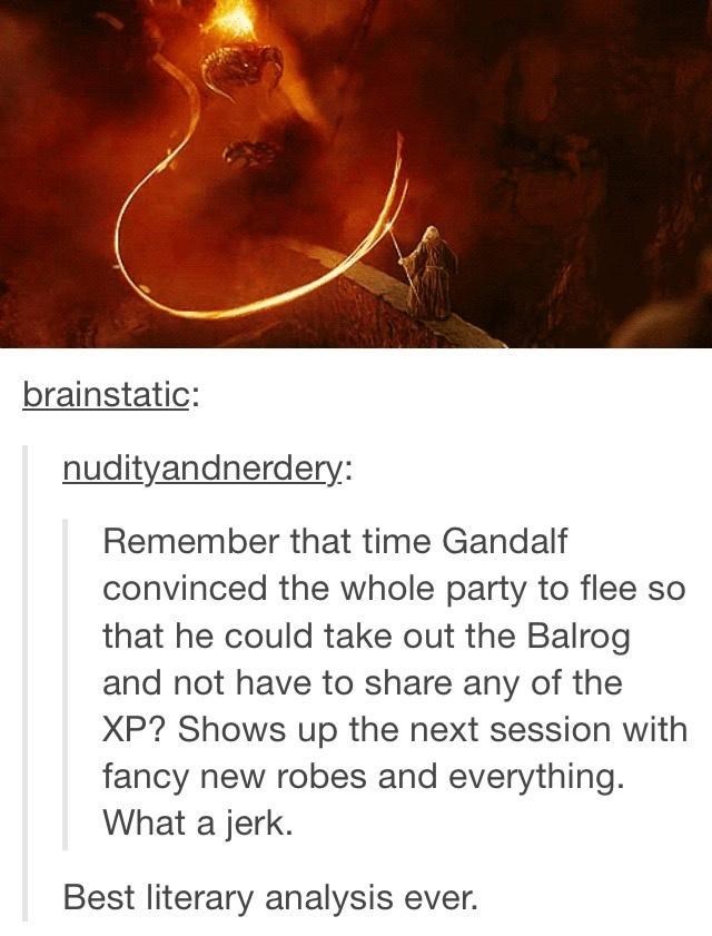 gandalf is so selfish