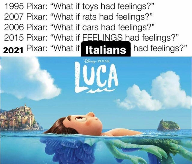 what can pixar give feelings to next?