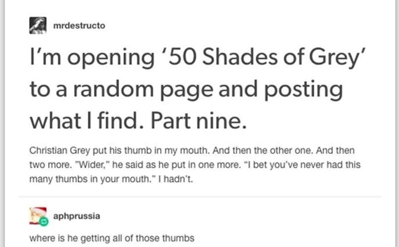50 shades of thumbs