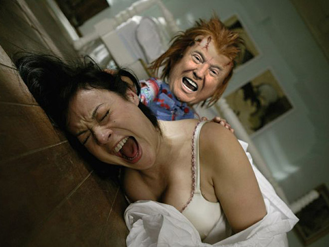 If Donald Trump Starred in every horror movie ever. [so many]