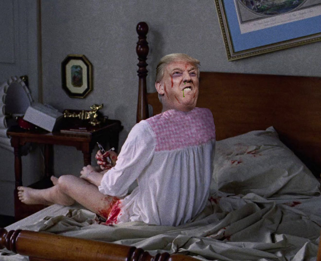 If Donald Trump Starred in every horror movie ever. [so many]